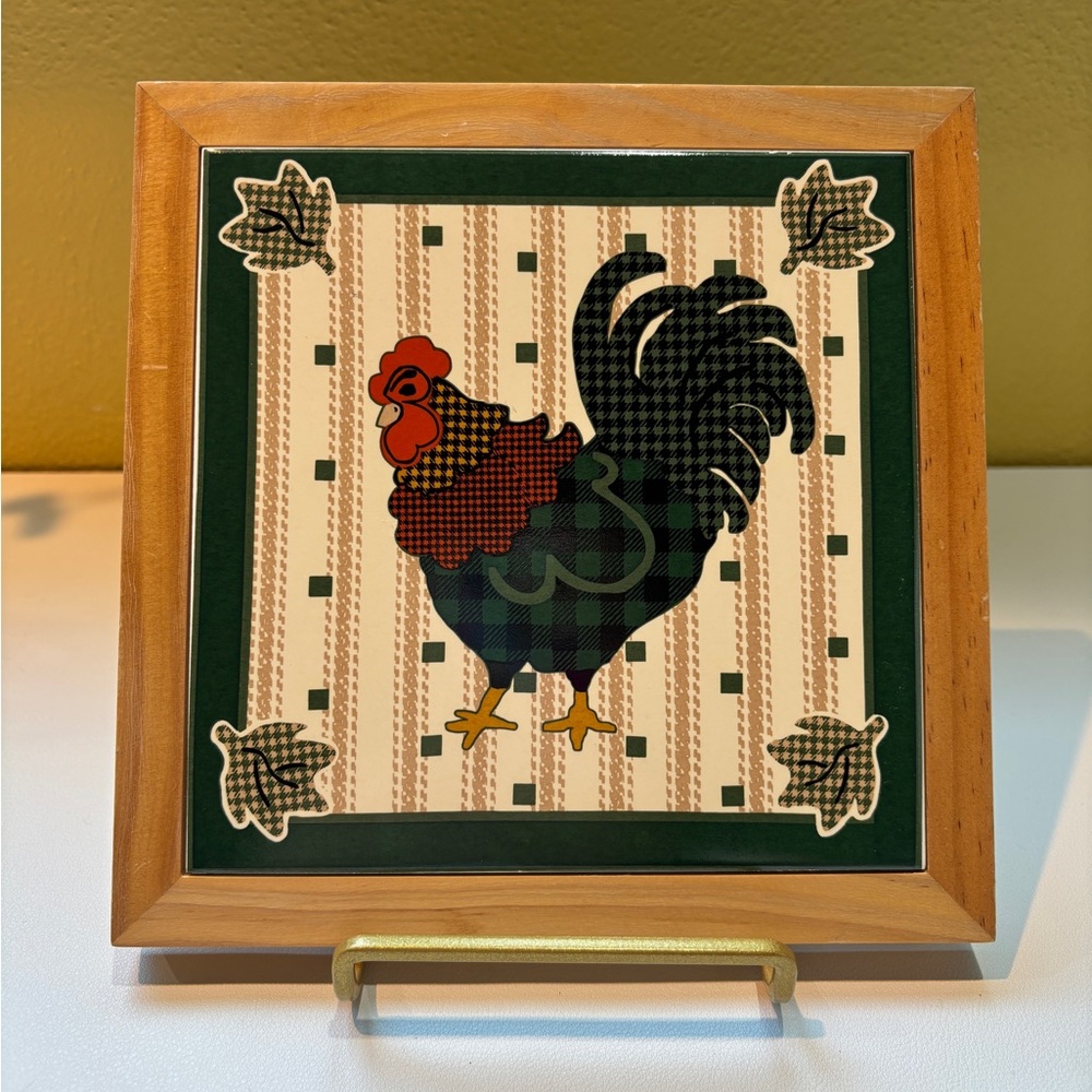 Vintage Rooster Trivet Kitchen Farmhouse